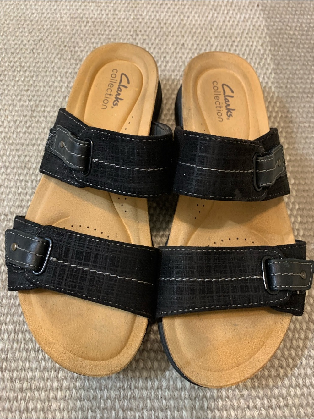 Black Clarks Sandals